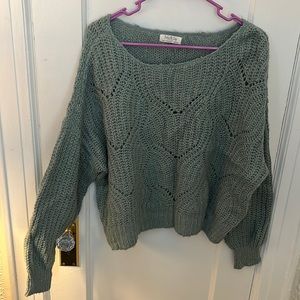 Blue cropped sweater